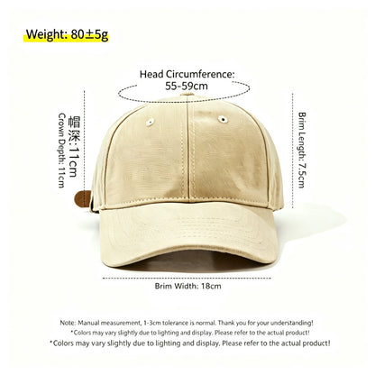 Vintage Cotton Baseball Cap for Men Women, Soft Unstructured Dad Hat, Casual Plain Curved Brim Cap with Adjustable Strap
